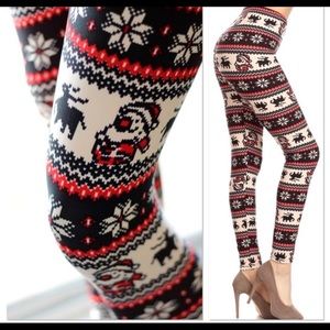 New! Buttery soft Santa and Reindeer Adorable leggings